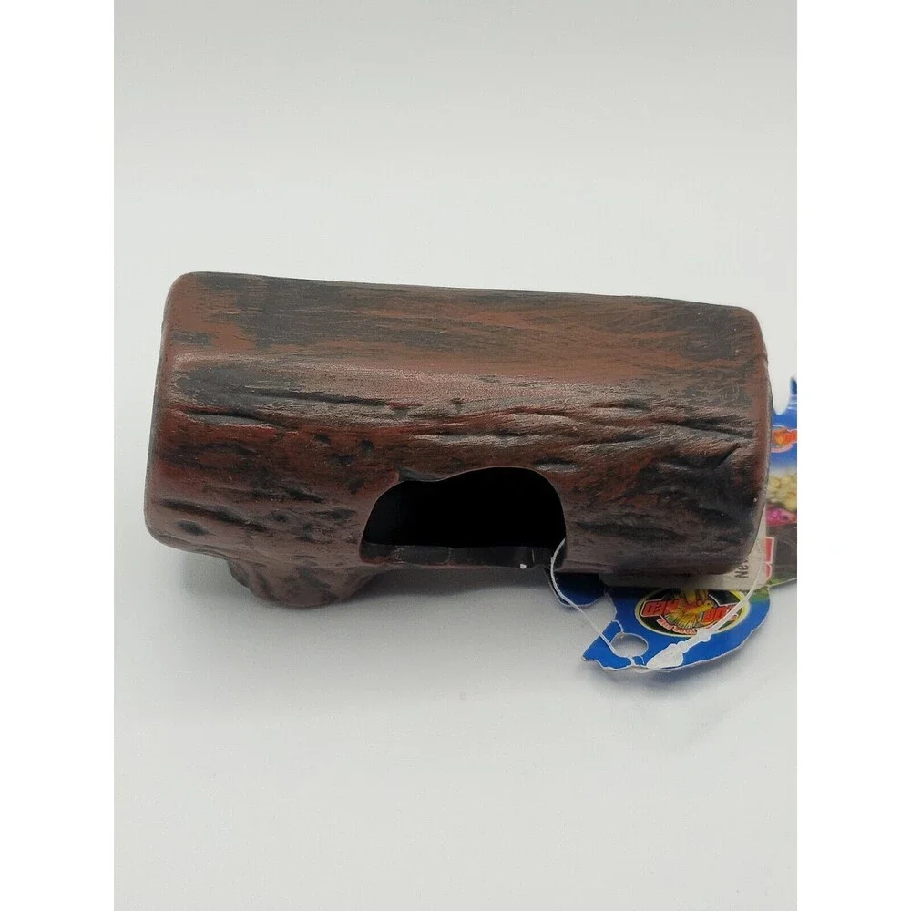Zoo Med Ceramic Betta Log Aquarium Ornament Brown 4.25 in, Small
